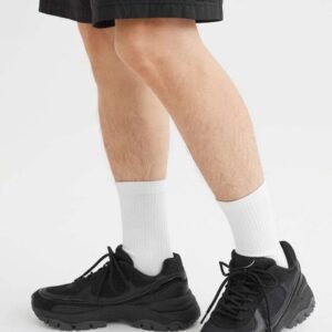 Black Leather Sneakers